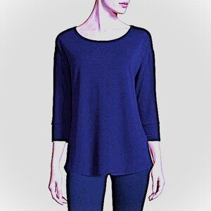 a.n.a women's navy blue 3/4 Length sleeve tee size Medium